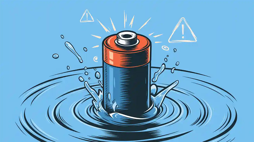 water and lithium battery
