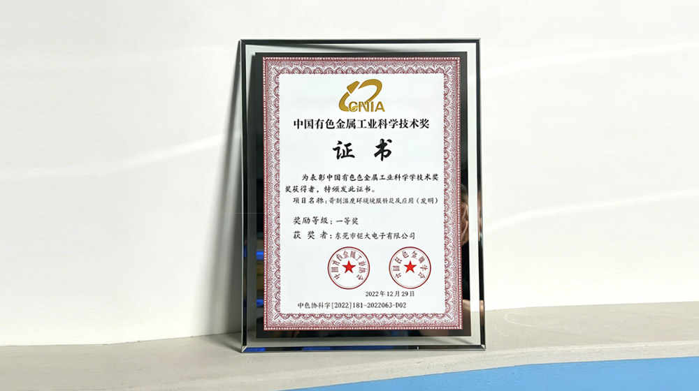 China Nonferrous Metal Industry Science and Technology Award